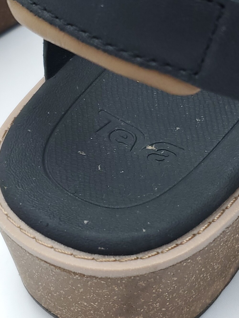 Teva Madera Wedge Leather Platform Sandals Black Open Toe Womens Size 9 Chunky - Picture 8 of 10